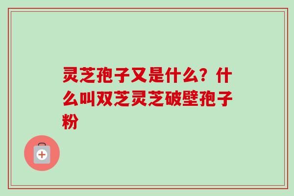 灵芝孢子又是什么?什么叫双芝灵芝破壁孢子粉 灵芝孢子又是什么?什么叫双芝灵芝破壁孢子粉