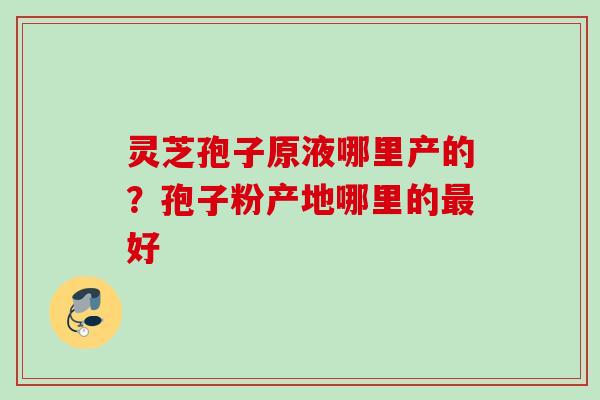 灵芝孢子原液哪里产的？孢子粉产地哪里的最好