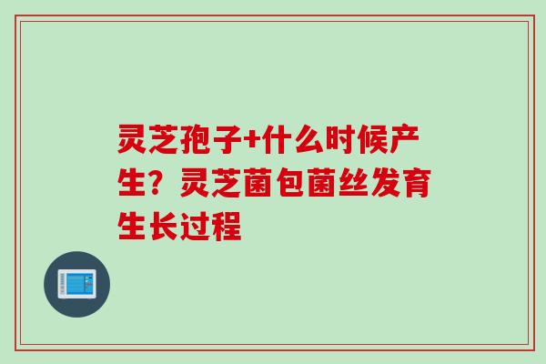 灵芝孢子+什么时候产生？灵芝菌包菌丝发育生长过程