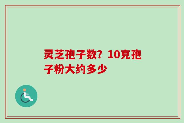 灵芝孢子数？10克孢子粉大约多少