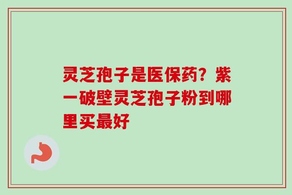 灵芝孢子是医保药?紫一破壁灵芝孢子粉到哪里买好 灵芝孢子是医保药?紫一破壁灵芝孢子粉到哪里买好