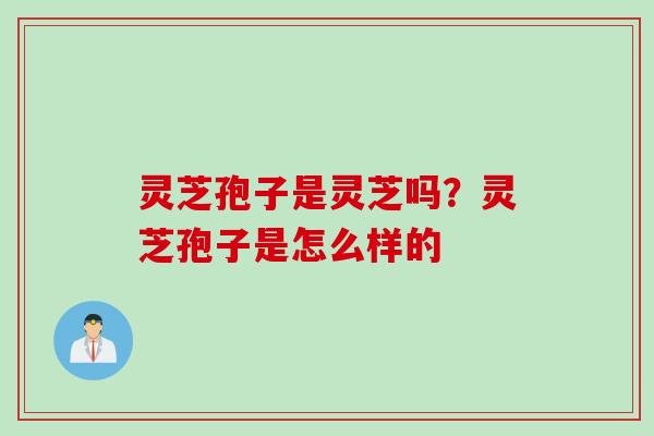 灵芝孢子是灵芝吗？灵芝孢子是怎么样的