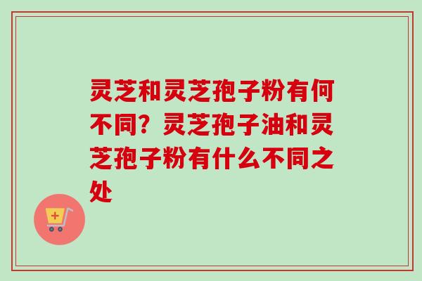 灵芝和灵芝孢子粉有何不同？灵芝孢子油和灵芝孢子粉有什么不同之处
