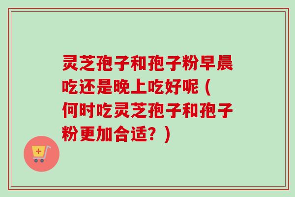 灵芝孢子和孢子粉早晨吃还是晚上吃好呢 (何时吃灵芝孢子和孢子粉更加合适？)