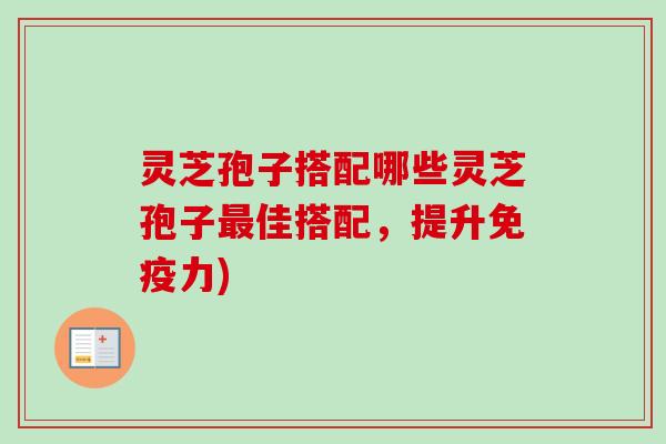 灵芝孢子搭配哪些灵芝孢子佳搭配,提升免疫力) 灵芝孢子搭配哪些灵芝孢子佳搭配,提升免疫力)