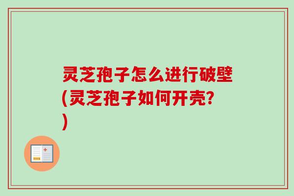 灵芝孢子怎么进行破壁(灵芝孢子如何开壳?) 灵芝孢子怎么进行破壁(灵芝孢子如何开壳?)