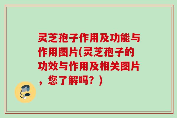 灵芝孢子作用及功能与作用图片(灵芝孢子的功效与作用及相关图片，您了解吗？)