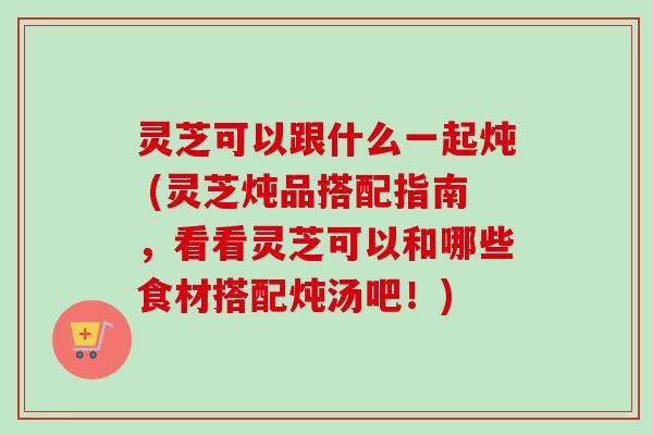 灵芝可以跟什么一起炖 (灵芝炖品搭配指南，看看灵芝可以和哪些食材搭配炖汤吧！)