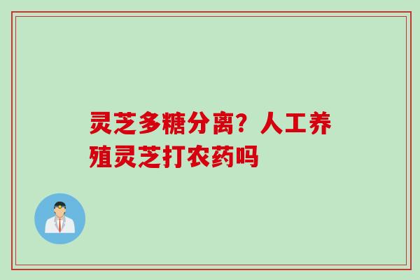 灵芝多糖分离?人工养殖灵芝打农药吗 灵芝多糖分离?人工养殖灵芝打农药吗