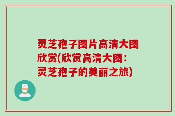 灵芝孢子图片高清大图欣赏(欣赏高清大图：灵芝孢子的美丽之旅)
