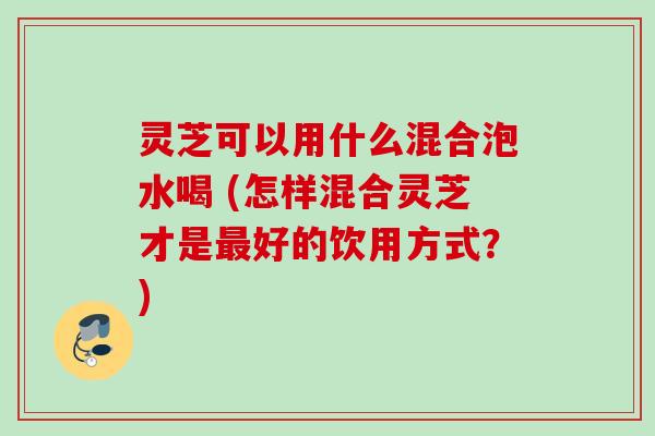 灵芝可以用什么混合泡水喝 (怎样混合灵芝才是最好的饮用方式？)