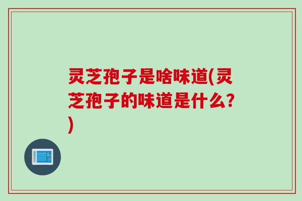 灵芝孢子是啥味道(灵芝孢子的味道是什么?) 灵芝孢子是啥味道(灵芝孢子的味道是什么?)