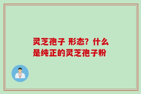 灵芝孢子 形态？什么是纯正的灵芝孢子粉
