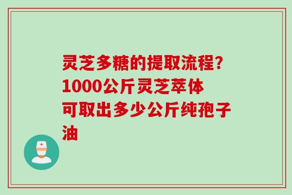 灵芝多糖的提取流程？1000公斤灵芝萃体可取出多少公斤纯孢子油