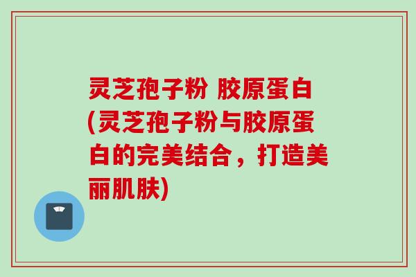灵芝孢子粉 胶原蛋白(灵芝孢子粉与胶原蛋白的完美结合，打造美丽肌肤)