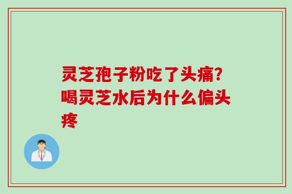 灵芝孢子粉吃了头痛？喝灵芝水后为什么偏头疼