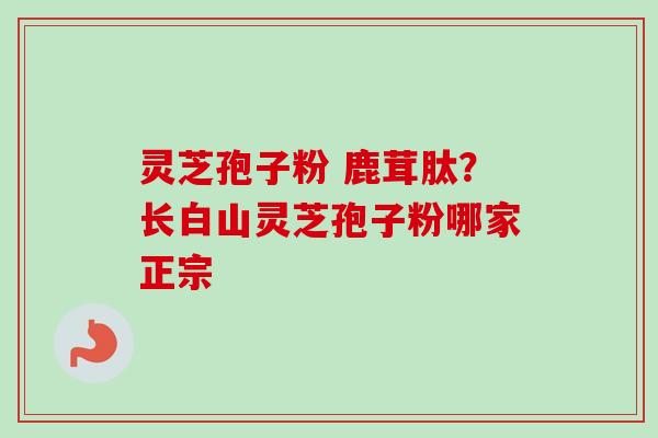 灵芝孢子粉 鹿茸肽？长白山灵芝孢子粉哪家正宗