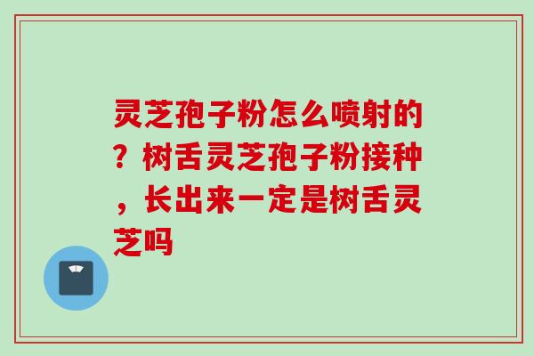 灵芝孢子粉怎么喷射的？树舌灵芝孢子粉接种，长出来一定是树舌灵芝吗