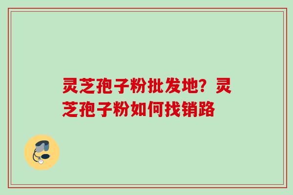 灵芝孢子粉批发地？灵芝孢子粉如何找销路