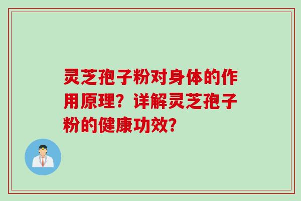 灵芝孢子粉对身体的作用原理?详解灵芝孢子粉的健康功效? 灵芝孢子粉对身体的作用原理?详解灵芝孢子粉的健康功效?