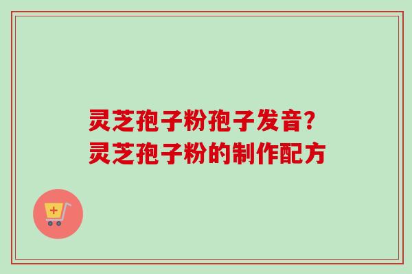灵芝孢子粉孢子发音？灵芝孢子粉的制作配方