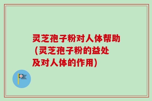 灵芝孢子粉对人体帮助 (灵芝孢子粉的益处及对人体的作用)