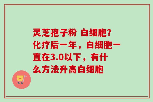 灵芝孢子粉 白细胞？化疗后一年，白细胞一直在3.0以下，有什么方法升高白细胞