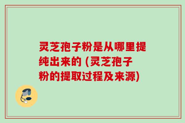 灵芝孢子粉是从哪里提纯出来的 (灵芝孢子粉的提取过程及来源)