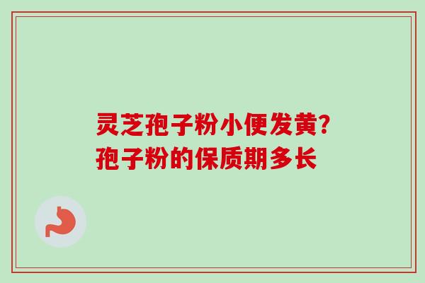 灵芝孢子粉小便发黄？孢子粉的保质期多长