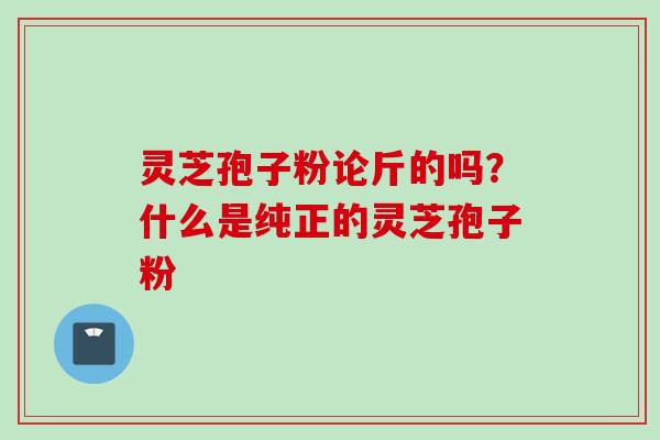 灵芝孢子粉论斤的吗？什么是纯正的灵芝孢子粉