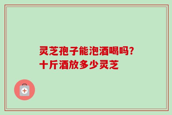 灵芝孢子能泡酒喝吗？十斤酒放多少灵芝