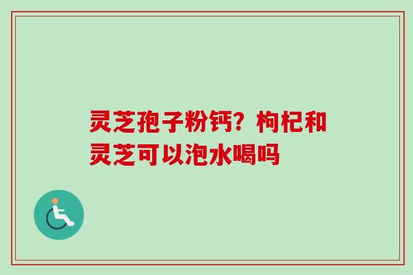 灵芝孢子粉钙？枸杞和灵芝可以泡水喝吗