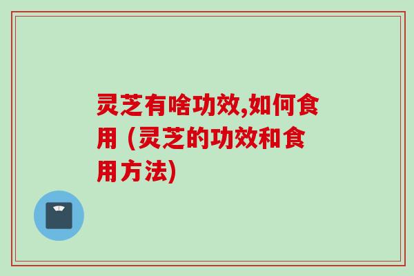 灵芝有啥功效,如何食用 (灵芝的功效和食用方法)