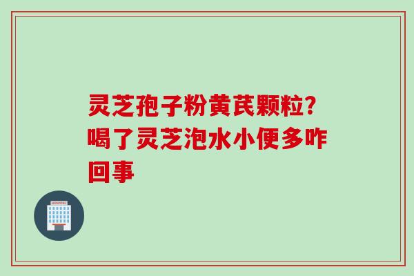 灵芝孢子粉黄芪颗粒？喝了灵芝泡水小便多咋回事
