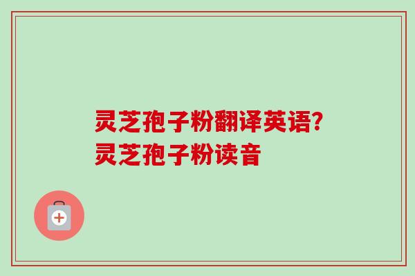 灵芝孢子粉翻译英语？灵芝孢子粉读音