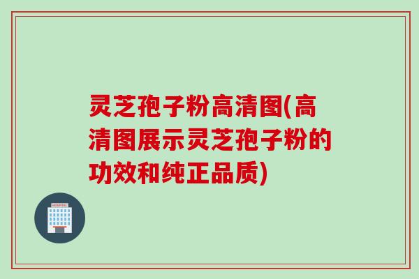 灵芝孢子粉高清图(高清图展示灵芝孢子粉的功效和纯正品质)