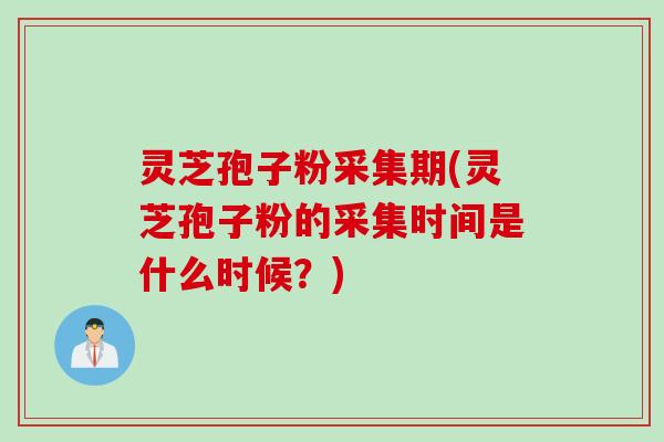 灵芝孢子粉采集期(灵芝孢子粉的采集时间是什么时候?) 灵芝孢子粉采集期(灵芝孢子粉的采集时间是什么时候?)