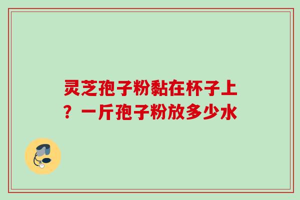 灵芝孢子粉黏在杯子上？一斤孢子粉放多少水
