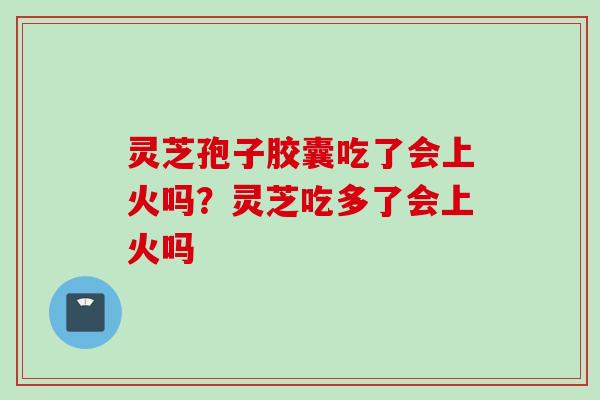 灵芝孢子胶囊吃了会上火吗？灵芝吃多了会上火吗