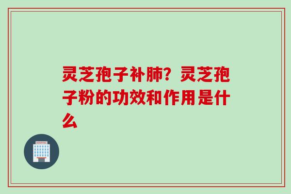 灵芝孢子补肺？灵芝孢子粉的功效和作用是什么