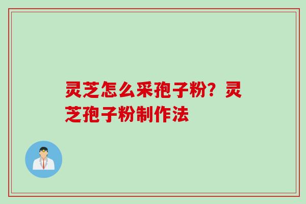 灵芝怎么采孢子粉？灵芝孢子粉制作法