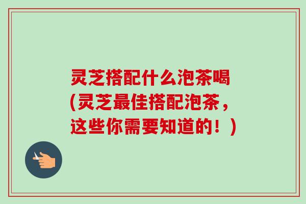 灵芝搭配什么泡茶喝 (灵芝佳搭配泡茶,这些你需要知道的!) 灵芝搭配什么泡茶喝 (灵芝佳搭配泡茶,这些你需要知道的!)