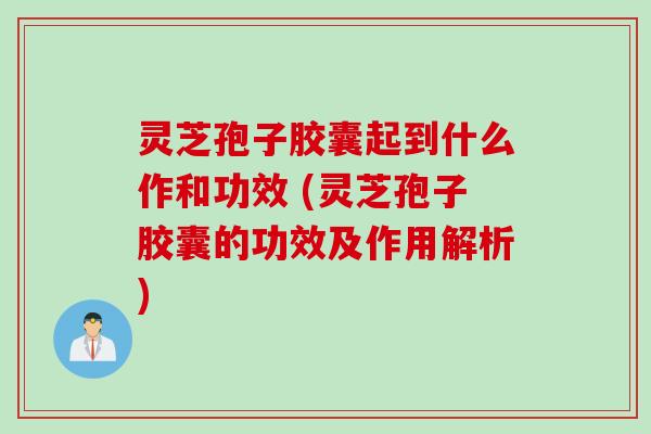 灵芝孢子胶囊起到什么作和功效 (灵芝孢子胶囊的功效及作用解析)