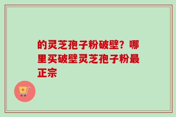 的灵芝孢子粉破壁？哪里买破壁灵芝孢子粉最正宗