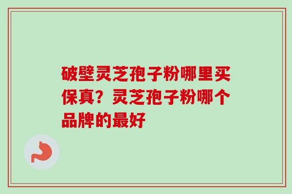 破壁灵芝孢子粉哪里买保真？灵芝孢子粉哪个品牌的最好