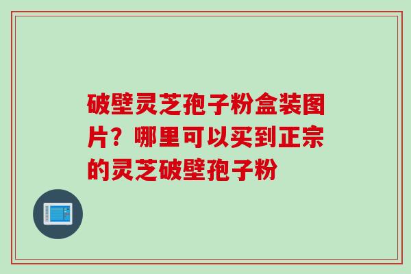 破壁灵芝孢子粉盒装图片？哪里可以买到正宗的灵芝破壁孢子粉