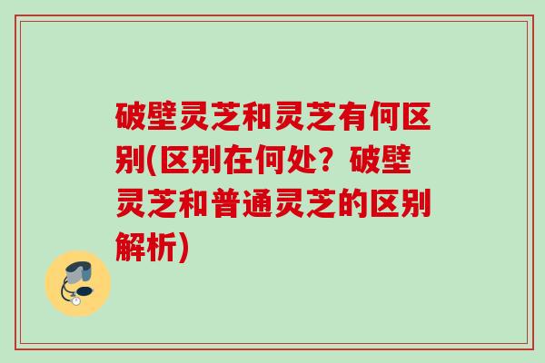 破壁灵芝和灵芝有何区别(区别在何处？破壁灵芝和普通灵芝的区别解析)