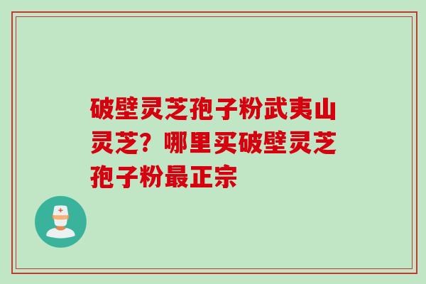 破壁灵芝孢子粉武夷山灵芝？哪里买破壁灵芝孢子粉最正宗