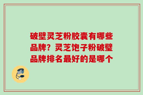 破壁灵芝粉胶囊有哪些品牌？灵芝饱子粉破璧品牌排名最好的是哪个