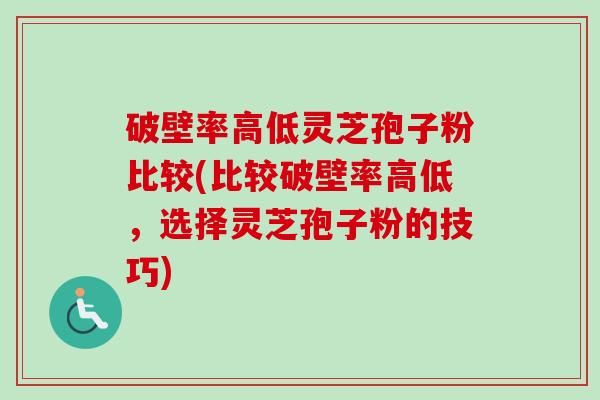 破壁率高低灵芝孢子粉比较(比较破壁率高低,选择灵芝孢子粉的技巧) 破壁率高低灵芝孢子粉比较(比较破壁率高低,选择灵芝孢子粉的技巧)